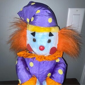 Vgt  toy Network Clown Halloween Plush Truck Or Treat Pumpkin Polka Dot Quirk